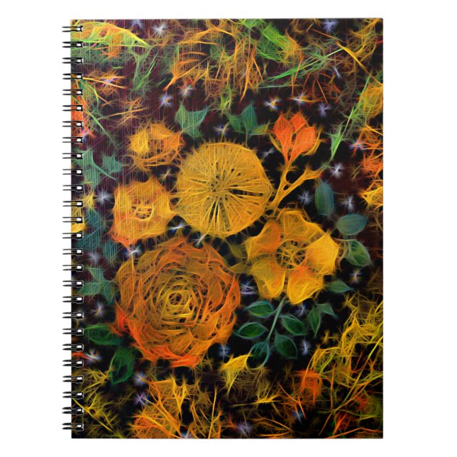 Caderno Espiral Notebook Floral Sparks Spiral (Frente)