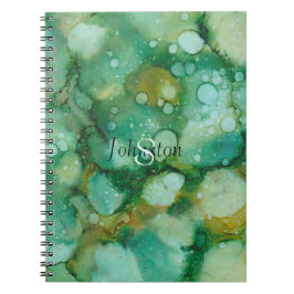 Caderno Espiral Notebook "Flores Douradas" Personalizam