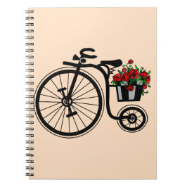 Caderno Espiral Notebook Flowers Bike - Sua Cor - Texto