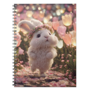 Caderno Espiral Notebook Fluffy Bunny Fairy Garden