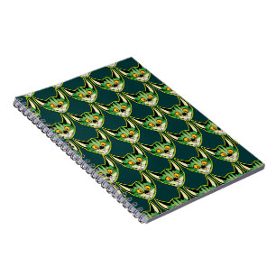 Caderno Espiral Notebook Fluorescente para Gato de Cartoon