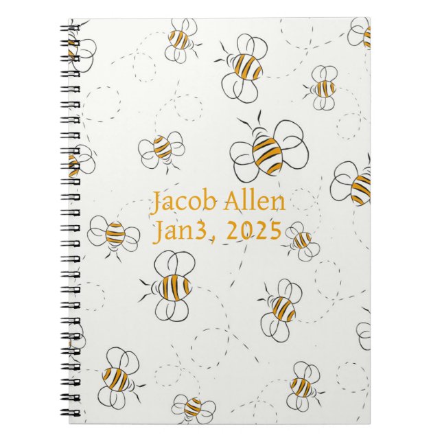Caderno Espiral Notebook Flying Bee Baby (Frente)