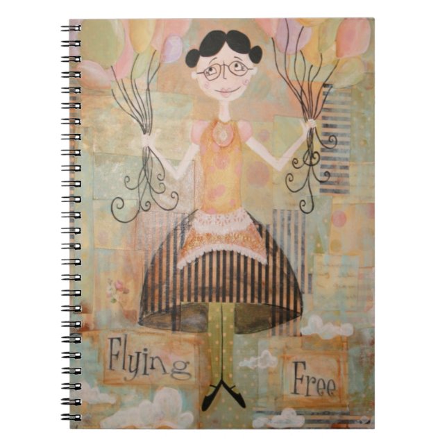 Caderno Espiral Notebook Flying Free Art (Frente)