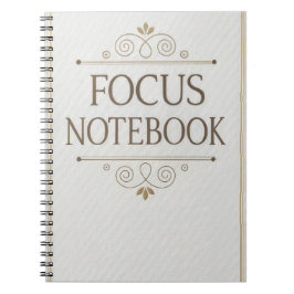 Caderno Espiral Notebook Foco - Elegante Serif Design