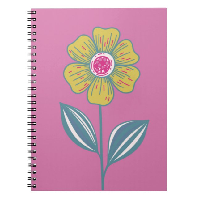 Caderno Espiral Notebook Folclore Flower Spiral (Frente)