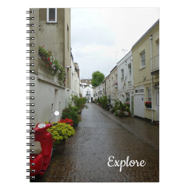 Caderno Espiral Notebook Foto Espiral Scenic London Street (Frente)