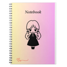Notebook Fotográfico espiral de garota Kawaii
