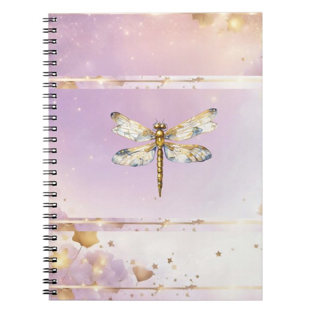 Caderno Espiral Notebook Fotográfico espiral do Dragonfly Moderno (Frente)