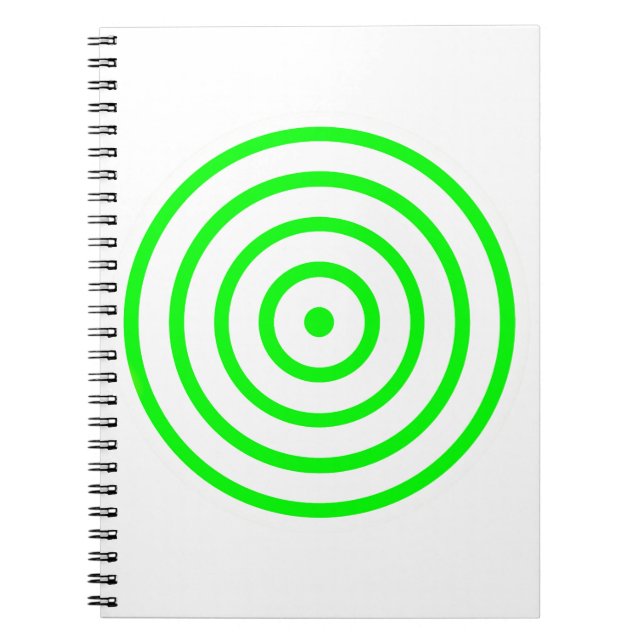 Caderno Espiral Notebook fotográfico espiral em círculo concentrad (Frente)