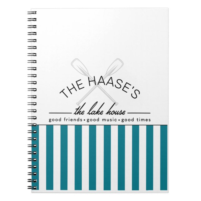 Caderno Espiral Notebook fotográfico espiral Lakehouse Lake Life (Frente)