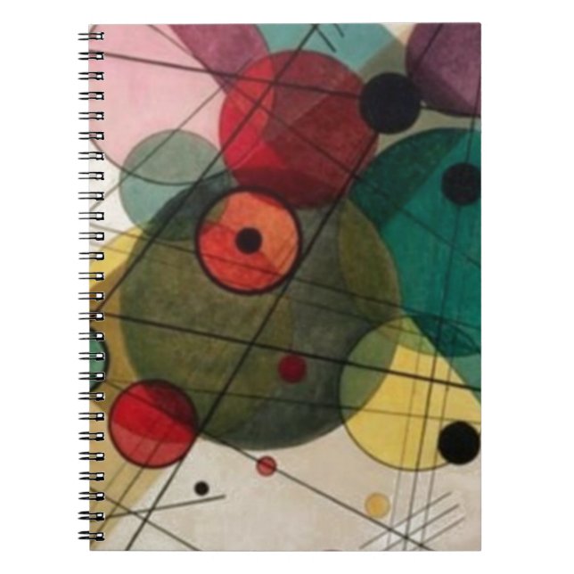 Caderno Espiral Notebook fotográfico espiral nos Abstrato Kandinsk (Frente)