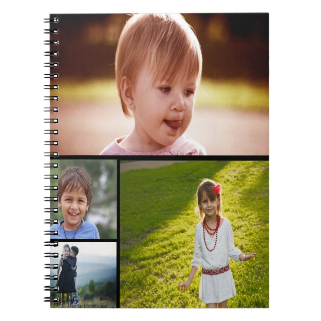 Caderno Espiral Notebook fotográfico espiral personalizado com qua (Frente)