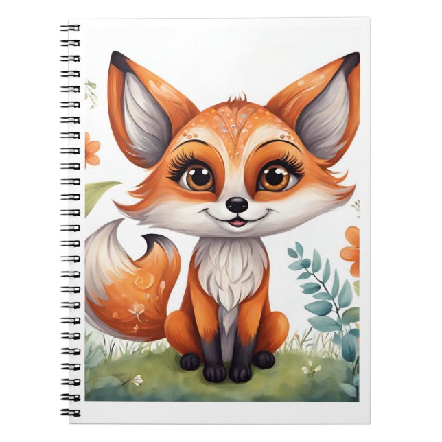 Caderno Espiral Notebook Fox Spiral Personalizado (Frente)