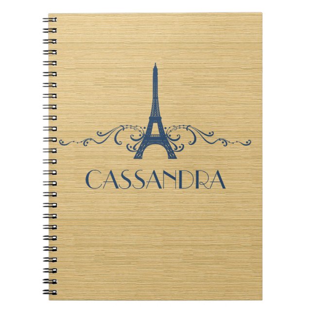 Caderno Espiral Notebook francês azul (Frente)