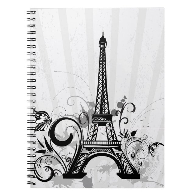 Caderno Espiral Notebook francês Torre Eiffel (Frente)
