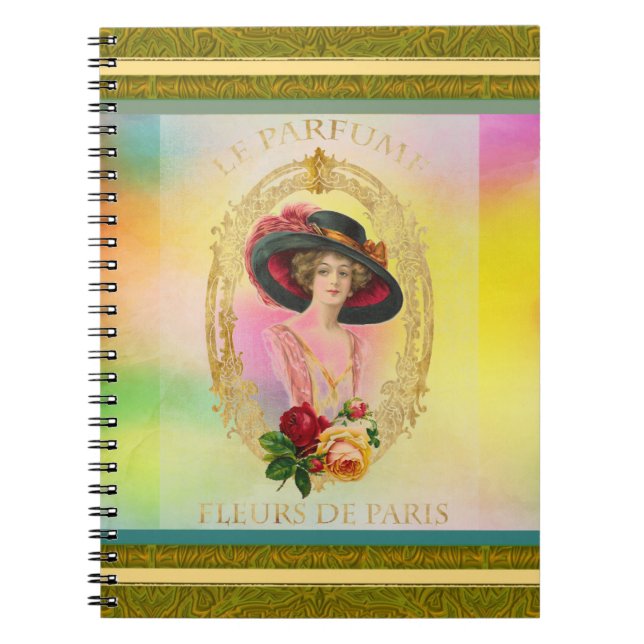 Caderno Espiral Notebook francês Vintage (Frente)