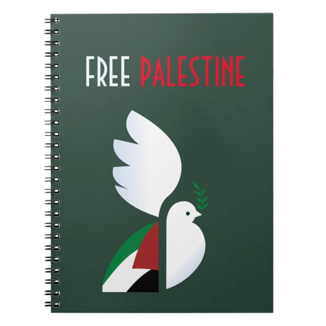 Caderno Espiral Notebook Free Palestine - Diário de Solidariedade (Frente)