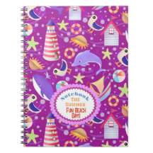Notebook Fun Beach Magenta