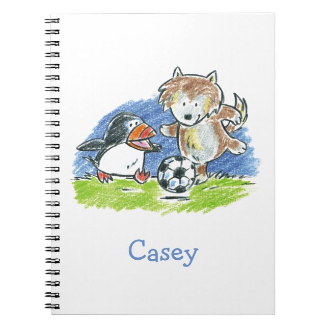 Caderno Espiral Notebook Furry Friends Futebol Spiral (Frente)