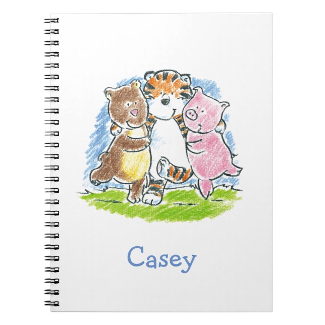 Caderno Espiral Notebook Furry Friends Trio Spiral (Frente)