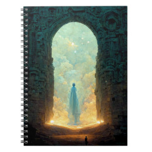 Caderno Espiral Notebook Gate of Gods Fantasy Sci-Fi