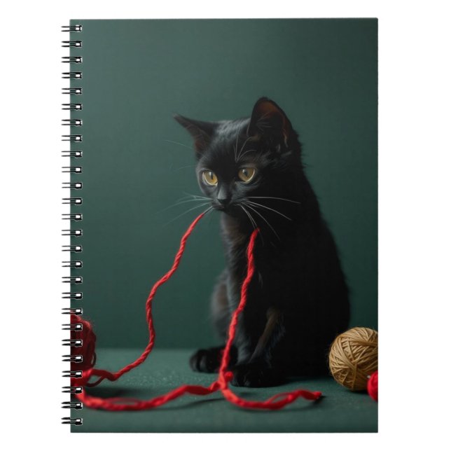 Caderno Espiral Notebook Gato Bonito - Perfeito para amantes de ga (Frente)