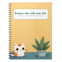 Notebook Gato Kawaii Cute Personalizado