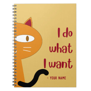 Caderno Espiral Notebook Gato Lover Encantado com Nome Personaliza