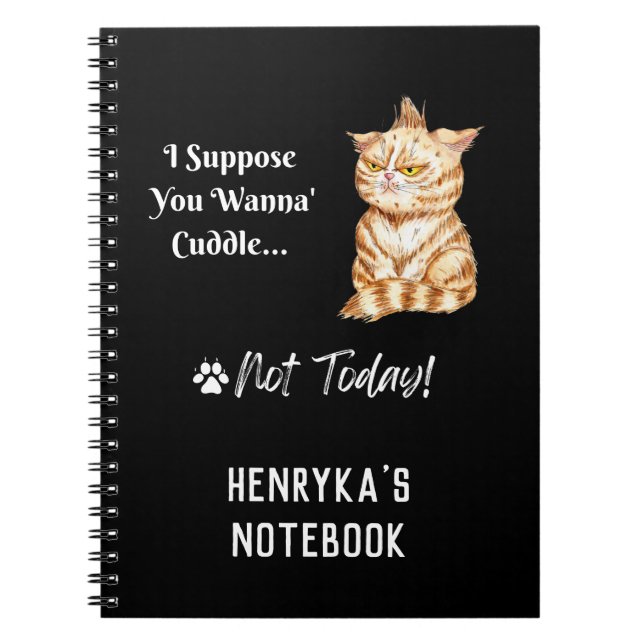 Caderno Espiral Notebook Gato Rumpy de Henryka (Frente)