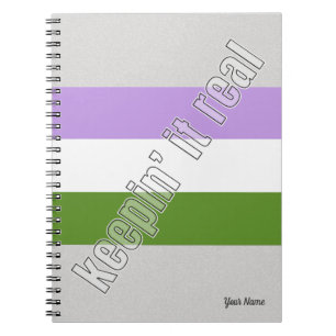 Caderno Espiral Notebook Genderqueer Pride