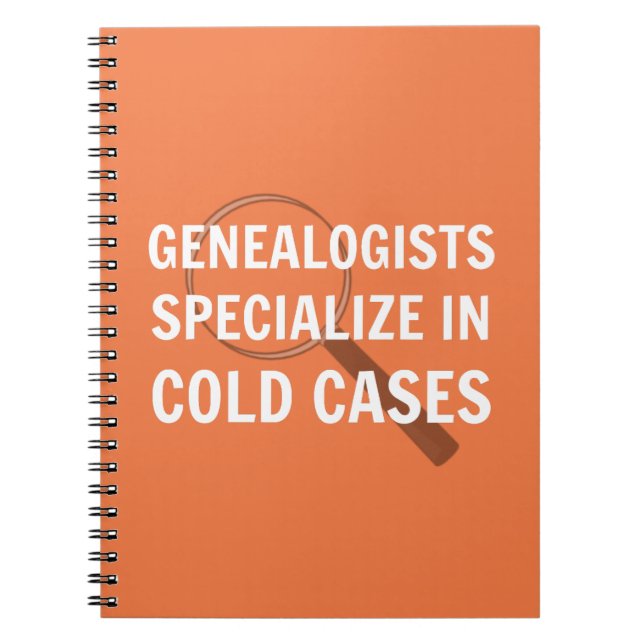 Caderno Espiral Notebook Genealogico de Libra Espiral (Laranja) (Frente)