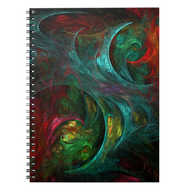 Caderno Espiral Notebook Genesis Abstrato Art (Frente)