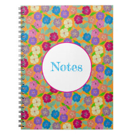 Caderno Espiral Notebook Geranium Flowers