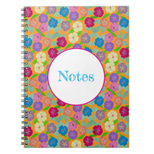 Caderno Espiral Notebook Geranium Flowers