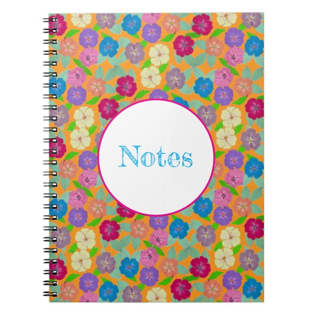 Caderno Espiral Notebook Geranium Flowers (Frente)