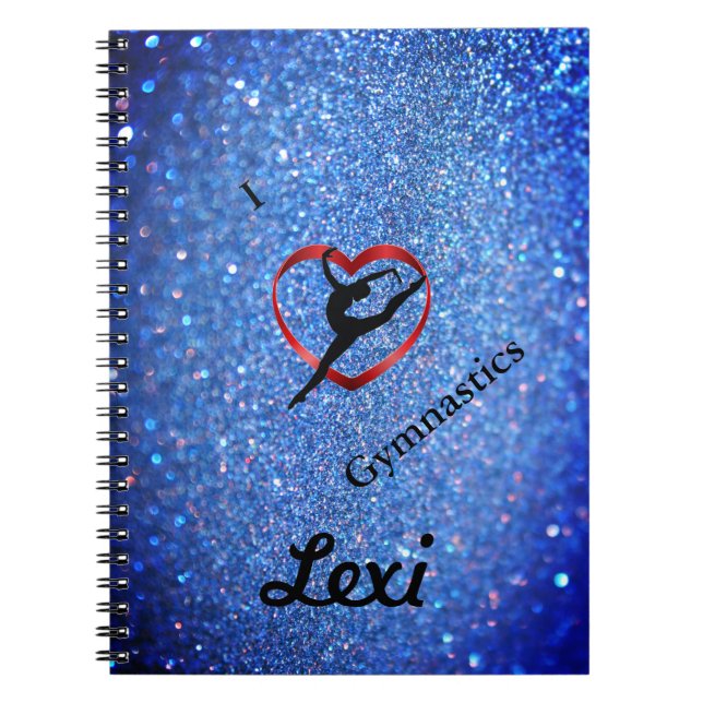 CADERNO ESPIRAL NOTEBOOK GINÁSTICO PERSONALIZADO DO BLUE SPARKLE (Frente)