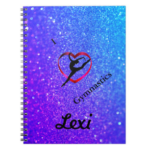 CADERNO ESPIRAL NOTEBOOK GINÁSTICO PERSONALIZADO DO GIRLS SPARKLE
