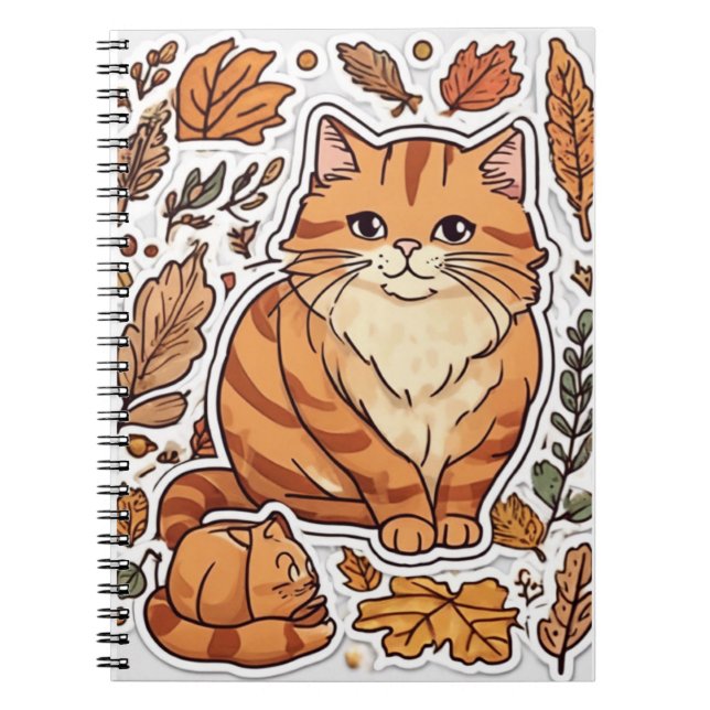 Caderno Espiral Notebook Ginger Cat (Frente)