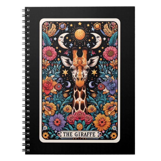 Caderno Espiral Notebook Giraffe Spirit Tarot Card (Frente)