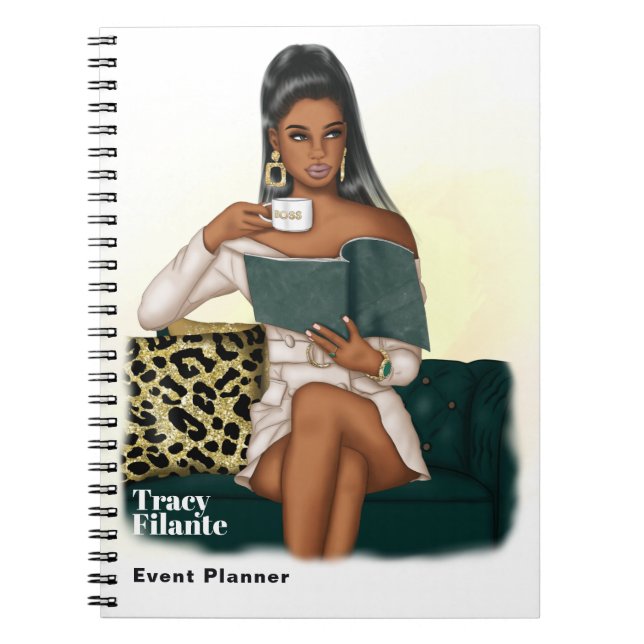 Caderno Espiral Notebook Glam Chic Coffee Boss (Frente)