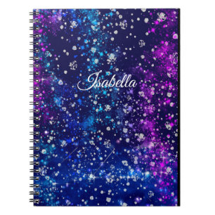 Caderno Espiral Notebook Glitter Personalizado