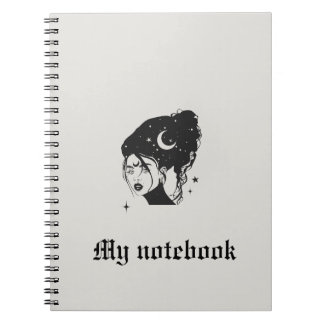 Caderno Espiral Notebook Gótico-Uso - Diário de beleza escura