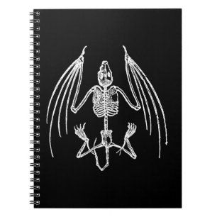Caderno Espiral Notebook Gótico Vampire Bat Bones