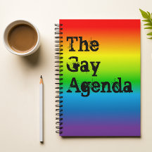 Notebook Gradient Gay Agenda do Arco-Íris