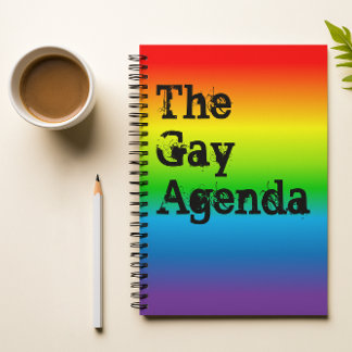 Caderno Espiral Notebook Gradient Gay Agenda do Arco-Íris