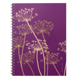 Caderno Espiral Notebook gráfico de arte roxa-do-roxo