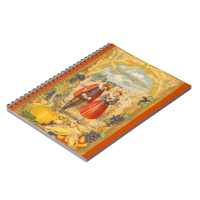 Caderno Espiral Notebook Grateful Pilgris (Left Side)