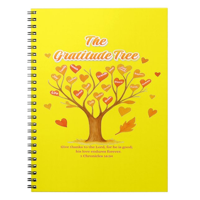 Caderno Espiral Notebook 'Gratitude Tree' Spiral (Frente)