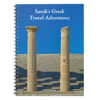 Caderno Espiral Notebook grego Viagem personalizado