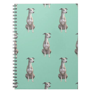 Caderno Espiral Notebook Greyhound Watercolor Impressão Spiral